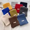 Bufanda de Color Sólido Dopamina para Mujer, Bufanda Cálida de Punto Otoño e Invierno, Estilo Coreano Versátil Moda Fresca Dulce Calentador de Cuello