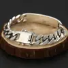 Atacado joias personalizadas em prata de lei 925 moda simples corrente tanque Joker coreano pulseira lisa masculina