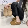 Pantuflas Cómodas de Punta Cerrada 2025 Primavera Nuevos Zapatos Birkenstock Medias Pantuflas de Suela Gruesa Cuero Suave Suela Suave Antideslizantes Zapatos Birkenstock para Mujer