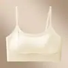 Sujetador Push-Up de Espalda Invisible para Pechos Pequeños, Ropa Interior tipo Camisola con Copas Gruesas Acolchadas Fijas Anti-Exposición para Mujer