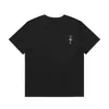 Travis Scott Cactus Jack Verão Europeu e Americano Fogo Pequeno Marca de Tendência Simples Clássico Cor Sólida Gola Redonda Manga Curta
