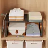 Estante Organizador de Capas para Almacenamiento de Armario Extensible para Ropa Estante Desplegable para Armario Utilización del Espacio Estante para Zapatos