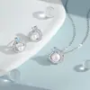 Collar Original de Perlas de Concha Marina para Mujer, Plata Pura, Estilo Coreano, Fresco y Elegante, Cadena para Clavícula con Colgante Geométrico Irregular