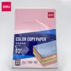 Papel para Copiadora a Color Deli 7757 Papel para Impresión de Oficina A4 80g Papel para Manualidades para Estudiantes Niños 100 Hojas/Paquete