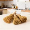 Cepillo de olla de palma de coco natural Mango de madera para el hogar en la cocina Antiadherente Aceite Cepillo para lavar platos Olla Artefacto No daña la estufa Cepillo de limpieza