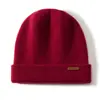 Chapéu de Cashmere Moldado de Linha Única Masculino Outono e Inverno Camada Dupla Gorro de Ponto Acrílico Chapéu para Ciclismo ao Ar Livre