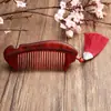Peine de Palo de Rosa Tallado a Mano, Artesanía de Madera Entera Regalo, Peine de Madera para Regalos Familiares