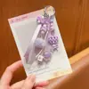 Colgante de Cadena para Teléfono Móvil con Perlas y Bola de Pelo Hecho a Mano DIY Lindo Colgante de Llavero de Coche Ins Accesorios de Muñeca para Bolso