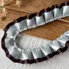 Acessórios de Renda Plissada com Bolinhas Pretas e Rosas de Camada Dupla Material DIY Feito à Mão Tábua de Pintura Fita Acessórios de Cabelo Material para Caderno Decorativo
