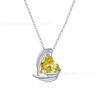 Collar de Piedra Natal Geométrica en Forma de Corazón Europeo y Americano de Venta Caliente Transfronteriza Joyería Cadena para Clavícula para Mujer Regalo Fabricante Venta al por Mayor Joyería de Plata