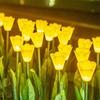 Lámpara de tulipán LED lámpara de decoración de linterna de simulación lámpara de ramo luz nocturna planta verde venta al por mayor lámpara de decoración de linterna navideña
