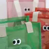Bolsa de Malla para Almacenamiento, Viajes de Ocio de Verano, Linda Bolsa de Playa Portátil con Ojos, Neceser para Artículos de Baño y Natación