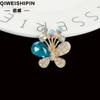 Qiwei Jewelry Nuevo Aleación Gema Gotas de Agua Mariposa Funda para Teléfono Móvil Joyería de Belleza Zapatos con Agujeros diy Accesorios de Aleación