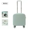 Nova mala de viagem 18 polegadas pequena moderna rodinhas mala com senha para meninas, conveniente para viagens de homens, pode ser usada como bagagem de mão, personalizável