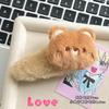 Bonito pelúcia desenho animado pequeno urso pequeno coelho grampo de cabelo grande BB bonito outono e inverno menina doce estudante acessórios de cabelo cabelo