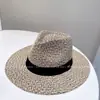 Chapéu de Jazz Estruturado Não Dobrável para Homens e Mulheres, Estilo Casal, Chapéu de Palha com Proteção Solar para Viagem de Verão, Chapéu para Férias na Praia