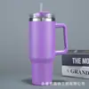 Taza de vacío de acero inoxidable 304 transfronteriza 40 oz Taza para coche al aire libre con pajita taza para helado coche gran capacidad asa Taza