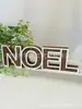 Letra de Navidad de madera con iluminación LED NOEL JOY XMAS combinación de letras lámpara de letra de contrachapado