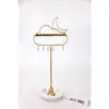 Soporte de joyería de hierro floral geométrico transfronterizo con base de cerámica, colgador de aretes, adorno de exhibición de accesorio de escritorio