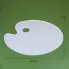 Yihuale Paleta Ovalada de Tres Líneas para Estudiantes de Arte Bandeja para Pintura Gouache Acuarela Acrílico Juego de Paleta de Tres Líneas