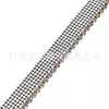 Red de Diamantes de Venta Caliente Transfronteriza de 5 mm de un Solo Lado y una Sola Fila de Pedrería con Diamantes Incrustados Encaje de Diamantes para Ropa DIY Vestido de Novia Accesorios Decorativos