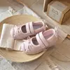 Zapatos Casuales de Ballet con Lazo para Niñas Dulces 2026 Verano Nuevos Zapatillas Versátiles de Malla Simple para Niñas Pequeñas