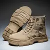 Comercio Exterior Transfronterizo Venta al por mayor de Zapatos para Hombre Zapatos de Trabajo de Caña Alta para Hombre al Aire Libre Estilo Británico Botas Martin Antideslizantes Resistentes al Desgaste Zapatos de Protección Laboral