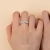 Anillo de Pareja Gypsophila Plata de Ley S999 Lujo Accesible Anillo de Gama Alta Anillo Ajustable Brillante de Plata Pura