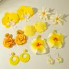 Amazon Transfronterizo Frescos Coloridos Pendientes de Flor de Girasol Dulce Atmósfera Pendientes Colgantes de Flor de Tulipán Joyería