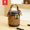 Bolso Cilíndrico Banimei para Mujer, Bolso de Mano Cilíndrico, Moda Europea y Americana, Patrón Vintage, Bolso de Hombro, Bolso Cruzado, Versátil y Portátil