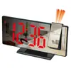 Reloj de Proyección LED Personalizado Transfronterizo, Reloj Despertador Digital Multifuncional, Reloj Electrónico con Luz Dinámica Automática con Enchufe USB