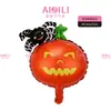 Globos Pequeños de Papel de Aluminio para Halloween Araña Negra Calavera Aterradora Globos Divertidos Decoración para Fiesta del Festival de Fantasmas Arreglo
