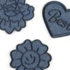 Reparación de agujeros con el logotipo del bordado, pegatinas de bordado con letras en inglés, etiqueta de tela autoadhesiva, parche para chaqueta de plumas, pegatinas de tela