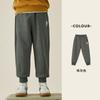 Calça Masculina Duoduo 2026 Outono e Inverno Calça Jogger de Moletom Infantil para Crianças Maiores, Calça Longa Casual Amiga da Pele com Forro de Fleece