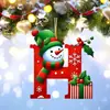 Nuevo Colgante Decorativo Plano de Acrílico Transfronterizo para Festival Navideño Adorno para Árbol de Navidad Decoraciones Navideñas para el Hogar