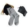 Calcetines de Cashmere para Hombre de Doble Aguja Color Sólido de Pelo Medio Otoño e Invierno Hilo de Color Coreano Cashmere Hechos a Mano Calcetines Japoneses Apilados