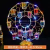 Estante de vino con barra luminosa, estante para copas, soporte para copas de licores, soporte para copas de servicio individual, estante creativo para cócteles luminosos