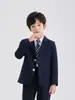 Terno de Vestir Estilo Preppy para Meninos, Uniforme Escolar Estilo Britânico para Alunos do Ensino Fundamental, Terno Uniforme de Classe para Crianças, Uniforme de Campus para Jardim de Infância