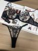 Íntimos Sexy de Encaje Europeos y Americanos, Íntimos Sexy Bordados Franceses Ultrafinos, Pechos Grandes, Set de Brasier Pequeño Anti-Flacidez