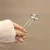 Horquilla China en Forma de U Súper de Hada, Nueva Horquilla Doble de Perlas en Forma de U Estilo Chino, Accesorio para el Cabello Hanfu Estilo Antiguo, Horquilla Simple y de Alta Gama para Mujeres