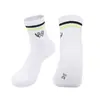 Meias Esportivas de Cano Alto para Badminton e Tênis Masculinas Meia-Calça Espessura com Base de Toalha Antiderrapante Meias Longas para Pular Corda Venda por Atacado