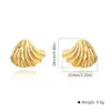 Pendientes Originales de Acero Inoxidable 304 para Mujer, Pendientes Ovalados Irregulares Dorados, Joyería para Regalo del Día de San Valentín