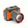 Lanterna de cabeça a laser de alta potência com zoom, interruptores duplos, ângulo ajustável, adequada para aventuras ao ar livre, reparos, pesca e recarregável