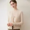 Nuevo Chal Cardigan Chaleco de Punto Grueso de Cachemira de Siete Puntos con Cuello en V sin Mangas con Botones de Cuerno Otoño/Invierno 2026 para Mujer