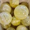 Bola de Citrino Real Natural, Piedra Cruda de Citrino, Bola de Citrino Limón, Bola de Cristal de Matriz de Siete Estrellas, Decoración para el Hogar para Atraer Riqueza