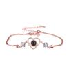 Pulseira de projeção popular transfronteiriça design de luxo moda temperamento personalidade simples pulseira versátil imagem colorida personalização