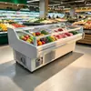 Gabinete de Conservación de Carne Fresca, Refrigerador Horizontal Comercial, Supermercado de Alimentos Frescos, Vitrina Refrigerada para Carnicería, Personalización de Color, Tamaño y Configuración