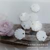 Cuentas sueltas de concha de vieira de agua dulce de 12 mm con agujero lateral tallado, material para pulseras y pendientes, accesorios colgantes