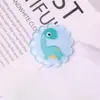 Parche de Resina de Dinosaurio Versión Q de Dibujos Animados Accesorios para el Cabello DIY Tocado Pasador Imán para Nevera Accesorios para Funda de Teléfono Móvil Amuletos para Taza de Agua