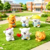 Nova Figurine de Cachorrinho Branco Fofo Acessórios de Decoração DIY Carro Mesa Sacola Surpresa Caixa Surpresa Pequenos Enfeites de Resina